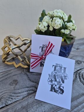 HANDCRAFTED THANK YOU CARDS - 12